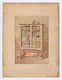 Design for a Small Wooden Bookcase in the Art Nouveau Style, Georges de Feure French, Graphite and watercolor