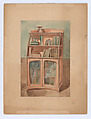 Design for a Small Wooden Bookcase in the Art Nouveau Style, Georges de Feure French, Graphite and watercolor