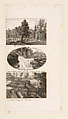 Vues d'Amerique: Près de Tuckerton; Chûte de West Canada Creek, près de Trenton, Oneida County; La Source à Schooley's Mountain, Charlotte Bonaparte  French, Etching
