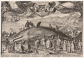 Beached Whale at Wijk aan Zee, Jan (Pietersz.) Saenredam  Netherlandish, Engraving; second state of three