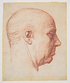 Profile of a Man, Alphonse Legros French and British, Red chalk