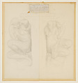 Design for a Memorial to Alfred Stevens (1817–1875), Alphonse Legros  French and British, Graphite on two joined sheets