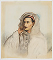Head of an Arab, Isidore Pils  French, Charcoal and pastel
