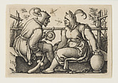 The Fool and the Foolish Woman, Sebald Beham German, Engraving