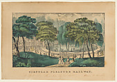 Circular Pleasure Railway, Nathaniel Currier  American, Hand-colored lithograph