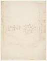 A Small Town on the Crest of a Slope, Fra Bartolomeo (Bartolomeo di Paolo del Fattorino) (Italian, Florence 1473–1517 Florence), Pen and brown ink