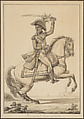 Toussaint Louverture on Horseback, Claude Louis Desrais (French, Paris 1746–1816 Paris), Pen and black ink with brush and gray wash