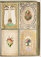 Valentine maker's album (Jonathan King), Anonymous, Thick interior pages (45), exterior cover dark green coated fabric