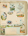 Valentine makers' scrapbook, Anonymous, British, 19th century, Cut paper with ink, watercolor, chromolithographs, and gilt scraps