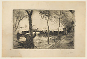 Quai Voltaire, Giuseppe De Nittis Italian, Etching and drypoint; sixth state of six