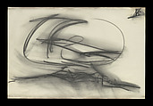 Elevation, Endless House, Frederick Kiesler American, born Austria-Hungary, present day Ukraine, Charcoal on paper