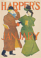 Harper's, January, Edward Penfield American, Lithograph