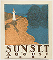 Sunset Magazine, August, Henry Patrick Raleigh American, Lithograph