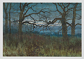 A Recollection of Stevington, Bedfordshire–A Spinney in December, William Fraser Garden  British, Gouache (bodycolor), watercolor, gum, graphite, reductive techniques