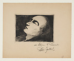 Vincent Van Gogh on his Deathbed, Dr. Paul Ferdinand Gachet, Etching and drypoint