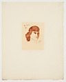 Head of a Woman, Dr. Paul Gachet, Drypoint printed in brown ink