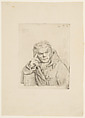An old man in a fur coat sitting on a chair, Pieter Christoffel Wonder  Dutch, Etching on wove paper