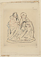 Madonna and Child with St. Anne, from "At Metropolitan", Anne Goldthwaite  American, Drypoint  with watercolor additions