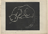 The Cat, from "Night Series", Anne Goldthwaite  American, Etching