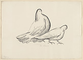 Pigeons (Cock and Hen), Anne Goldthwaite  American, Lithograph