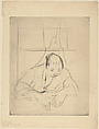 East Tenth Street (Anne at the Window), Anne Goldthwaite American, Etching; second state