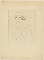 Nude with Hat, Anne Goldthwaite  American, Drypoint