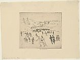 Skating in Central Park, Anne Goldthwaite American, Etching