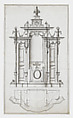 Elevation and Floorplan of a Neoclassical Confessional, Anonymous, Central European, 18th century Central European, Pen and black ink, brush and gray wash