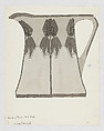 Bleeding Heart Milk Pitcher Design, Hannah Borger Overbeck American, Pen and ink and brush and wash