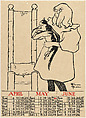 Proof for Poster Calendar 1897: April, May, June, Edward Penfield (American, Brooklyn, New York 1866–1925 Beacon, New York), Lithograph and relief process