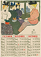 Poster Calendar 1897: October, November, December, Edward Penfield  American, Lithograph and relief process