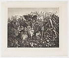 Melancholic woman seated amongst foliage (Trauerndes Mädchen im Kraut), Carl Wilhelm Kolbe German, Etching