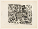 The Destruction of the Temple of Baal and the Slaughter of His Priests, Claes Jansz. Visscher  Dutch, Engraving