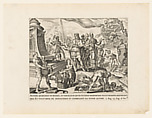 The Destruction of the Altar at Bethel and the Exhumation of the Bones from the Sepulchers, Claes Jansz. Visscher  Dutch, Engraving