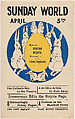 The Sunday World, April 5, Anonymous, American, 19th century  American, Lithograph