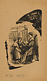 Woman Reading to Children, Virginia Granbery American, Wood engraving, working proof