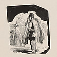 Furrier / Pipe Smoker, Virginia Granbery (American, Norfolk, Virginia 1831–1921), Wood engraving, working proof