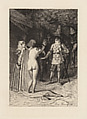 Grisélidis, plate 10 from "The Decameron", Léopold Flameng French, Etching; proof before letter