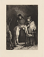 La Jument du Compere Pierre, plate 9 from "The Decameron", Léopold Flameng French, Etching; proof before letter