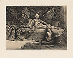 Hassan and Namouna, Léopold Flameng French, Etching