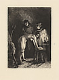 La Jument du Compere Pierre, plate 9 from "The Decameron", Léopold Flameng French, Etching; proof before letter
