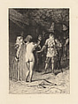 Grisélidis, plate 10 from "The Decameron", Léopold Flameng French, Etching; proof before letter