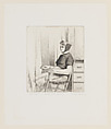 Woman with Kerchief, William Hicks American, Etching
