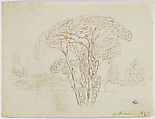 At Rome, Richard Cooper II British, Scottish, Counterproof of an iron gall ink drawing, with graphite