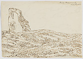 Ruin–Monument, near Rome, Richard Cooper II British, Scottish, Pen and iron gall ink over graphite