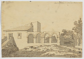 Part of the Walls at Rome, Richard Cooper II (British, Edinburgh, Scotland 1740–1822 Eltham, Kent), Pen and iron gall ink and gray wash over graphite