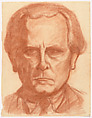 Self portrait, Herbert E. Crowley (British, Eltham, Kent 1873–1937 Ascona, Switzerland), Red chalk