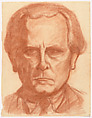 Self portrait, Herbert E. Crowley (British, Eltham, Kent 1873–1937 Ascona, Switzerland), Red chalk