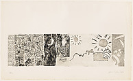 Resurrection Etching (WP1), Joan Snyder American, Photo etching, soft-ground etching, sugar lift etching, and open bite (with some sections, at left, collaged) on Arches paper
