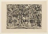 The Lion Gardiner House, Easthampton, Childe Hassam American, Etching; only state